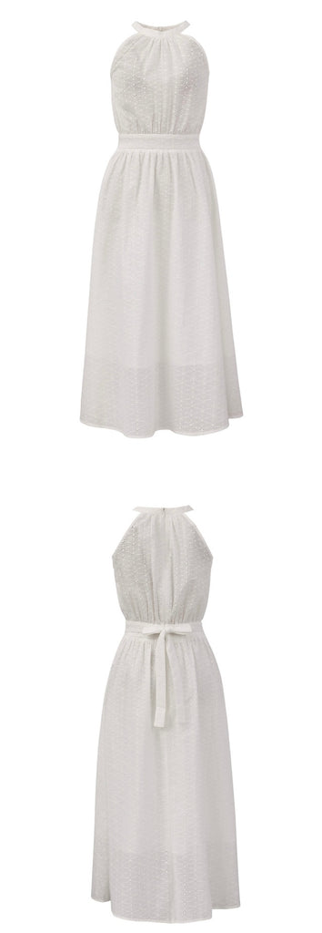 Premium Cotton Lace Halter Dress