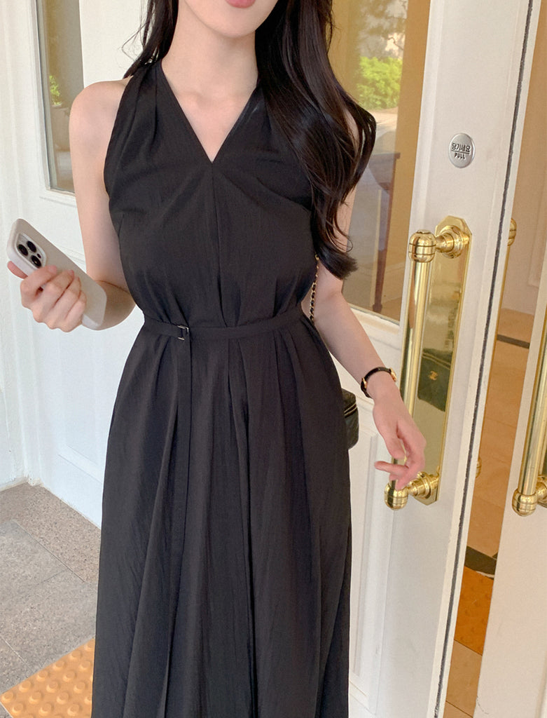 [🌷S/S] Angela V-neck Nylon Long Dress