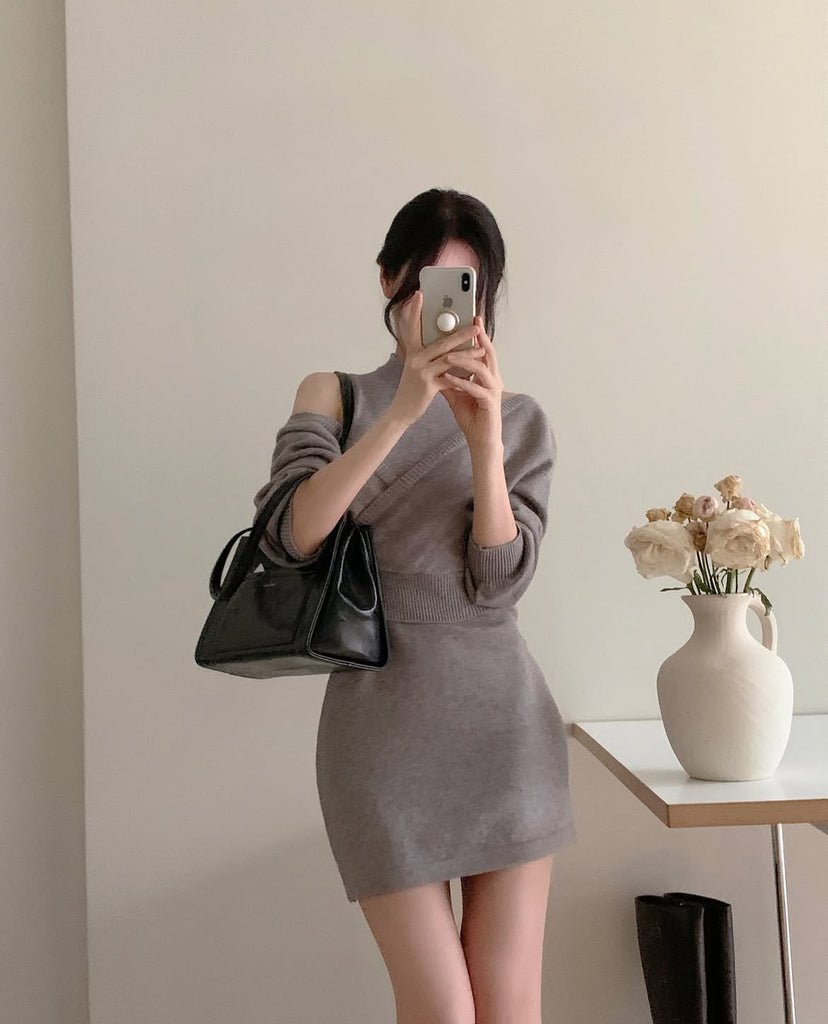 [🍂F/W] Knitted Mini Dress Set