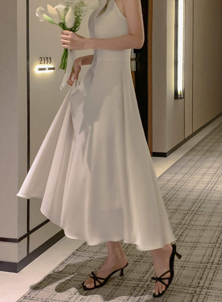 Lante Halter-neck Flared Dress