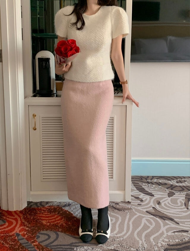 [🍂F/W] Wool H Tweed Long Skirt