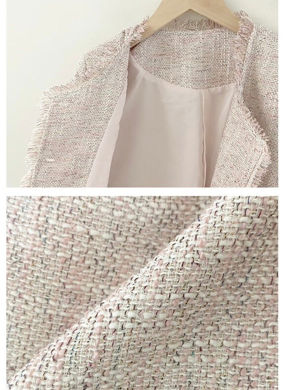 [🌷S/S] Pink Tweed Jacket