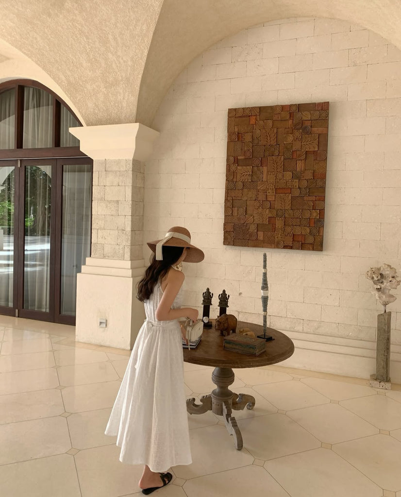 Premium Cotton Lace Halter Dress