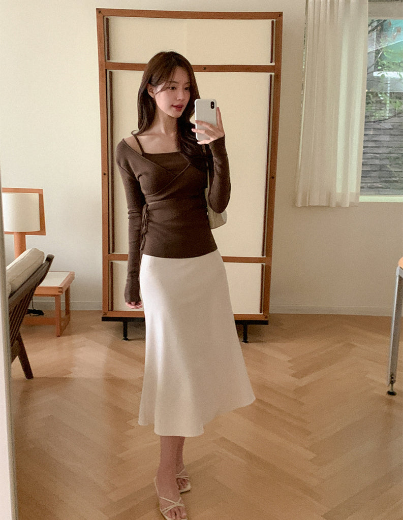 [🍂F/W] Ane Cotton Wrap Knit Set (Vest+CD)