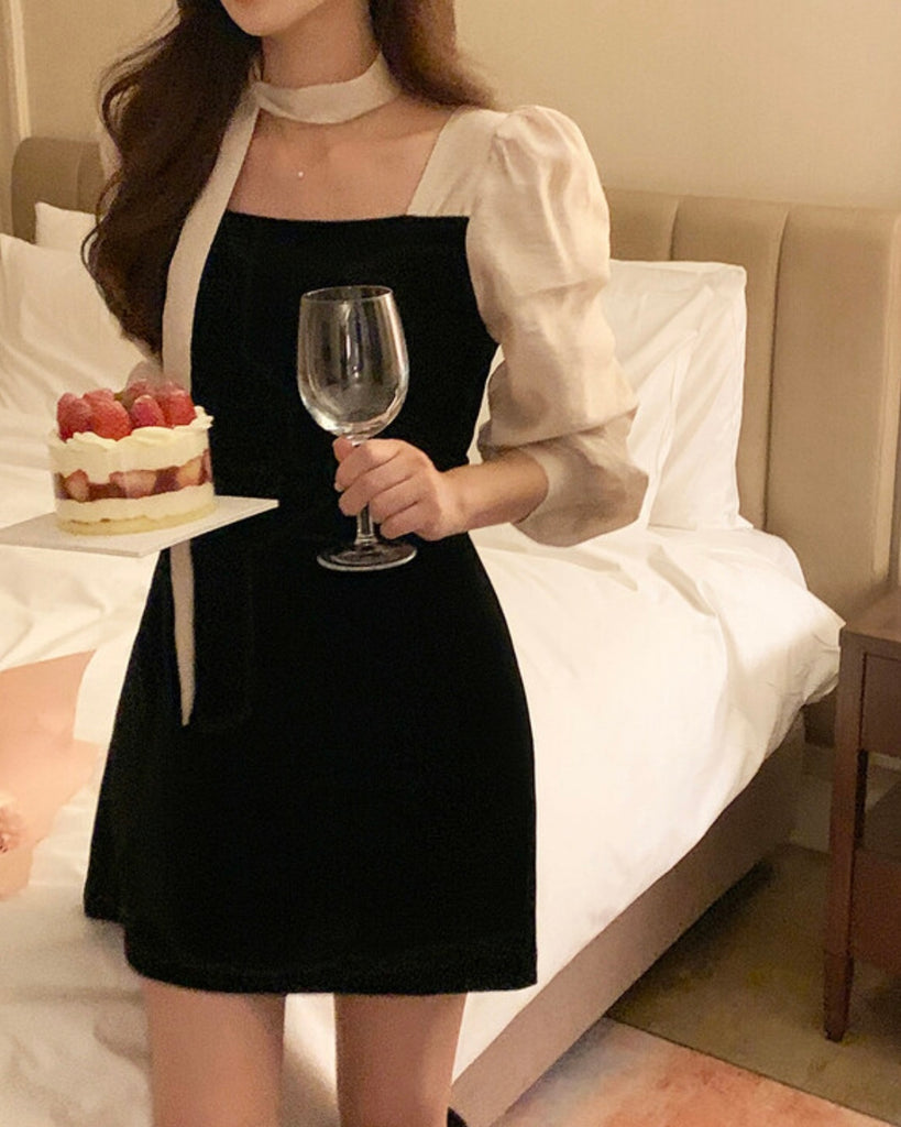 [🍂F/W] Velvet Chiffon Ballet Dress (限量款)