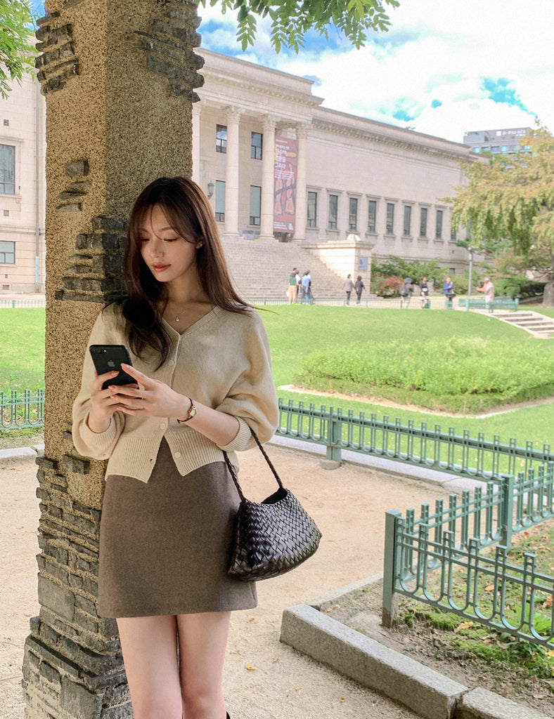 [🍂F/W] Leavoir V-neck Wool Cardigan