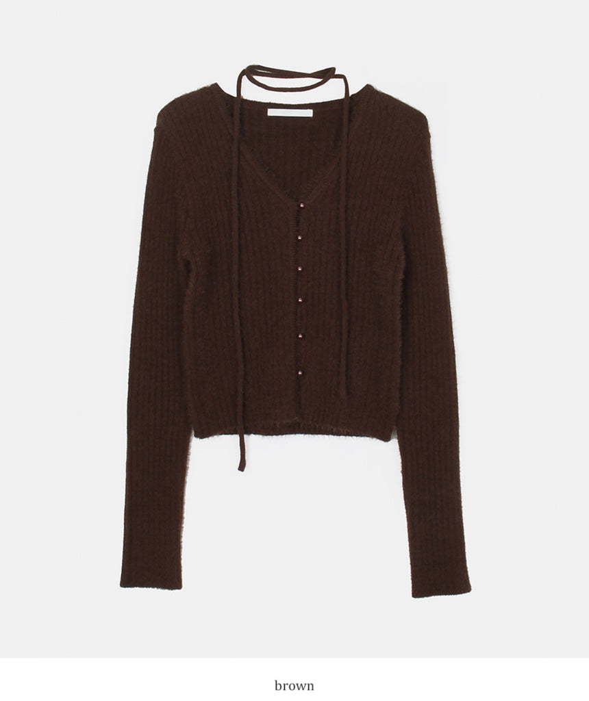 [🍂F/W] Holiday Pearl Wool Cardigan