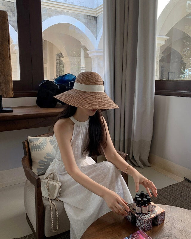 Premium Cotton Lace Halter Dress