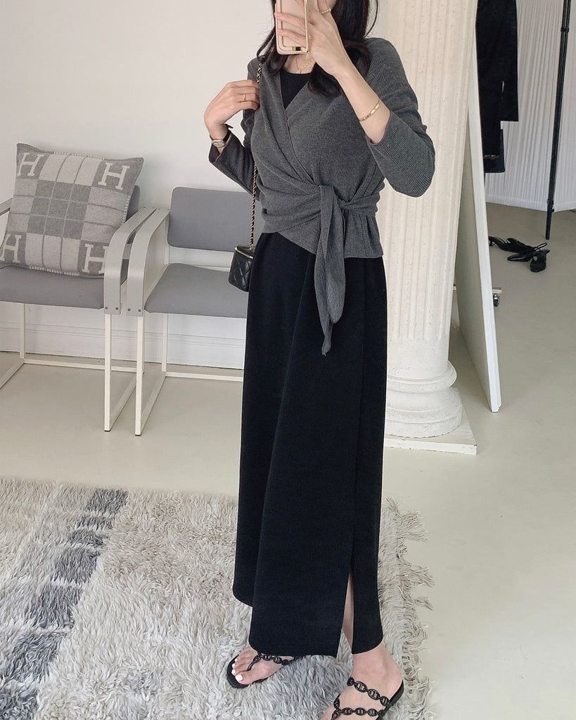 [🍂F/W] Golji Rib Wrap Top