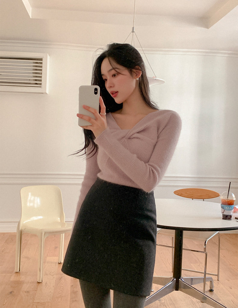 [🍂F/W] Angora Wool Twisted Knit