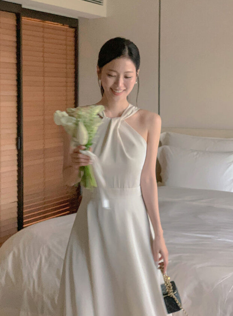 Lante Halter-neck Flared Dress