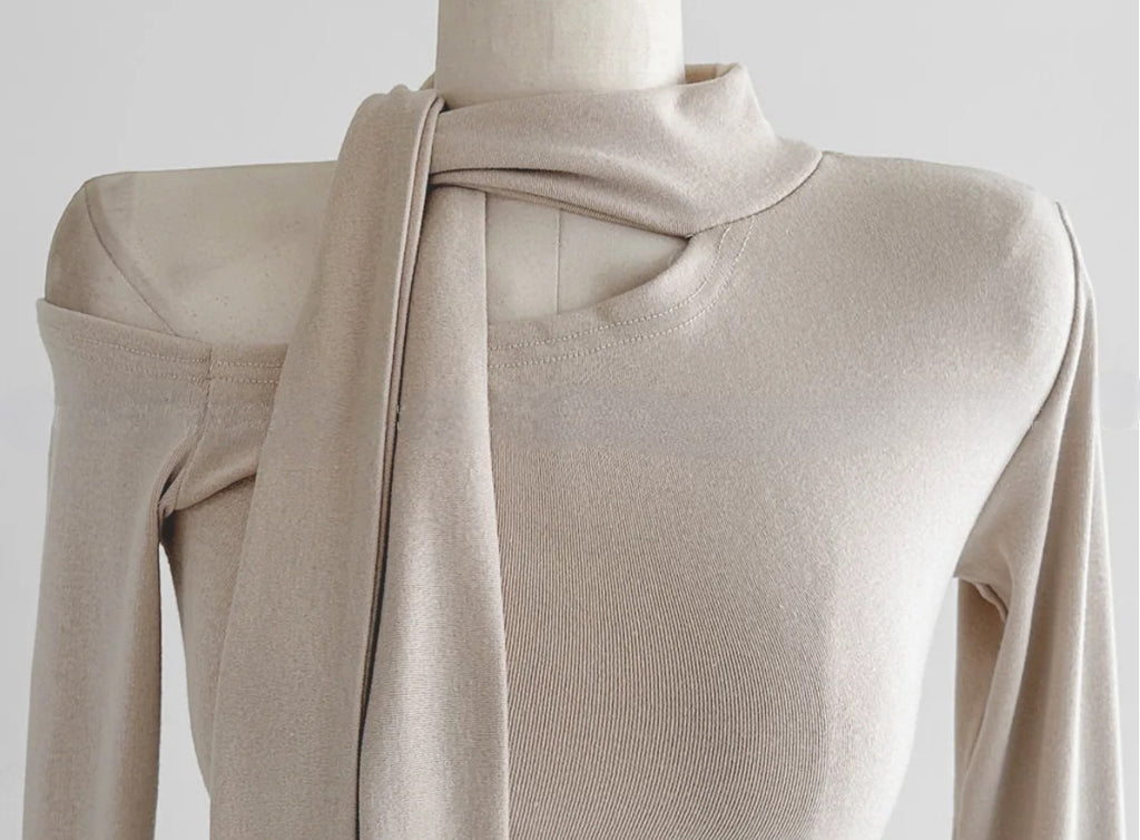 [🍂F/W] Off-shoulder Tie Mermaid Dress