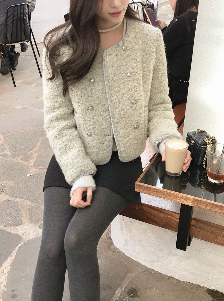 [🍂F/W] Holiday Pearl Wool Cardigan