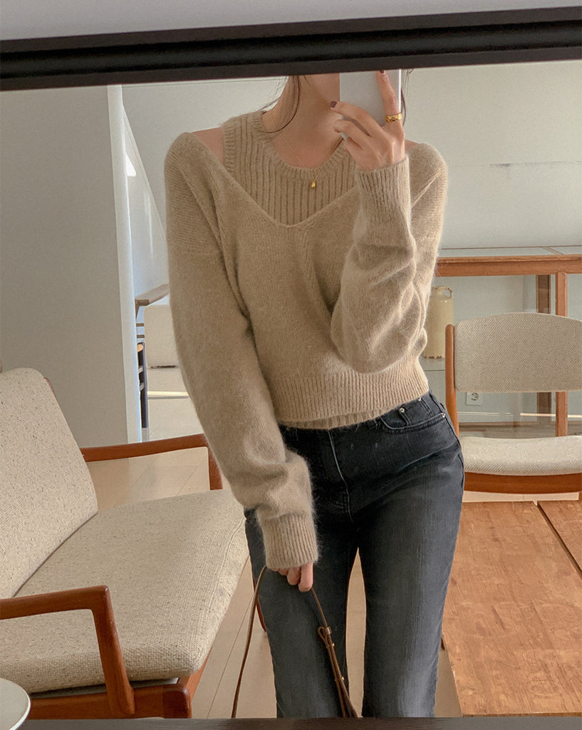 [🍂F/W] Harry Angora Layered Sweater