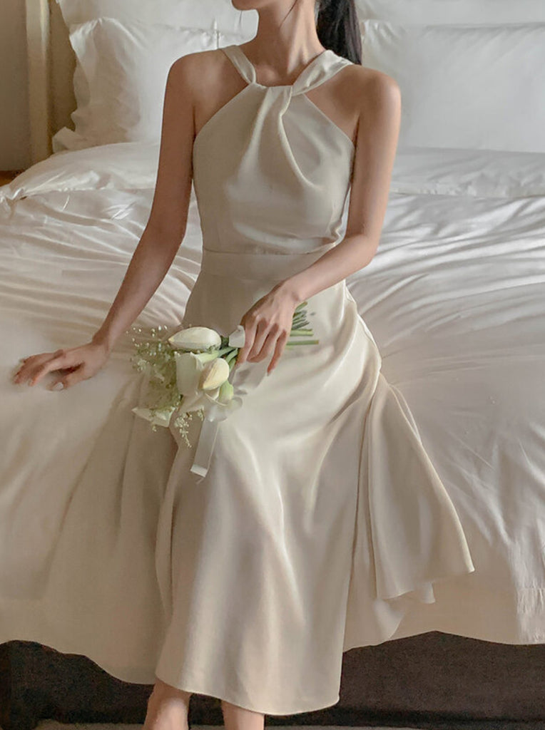 Lante Halter-neck Flared Dress