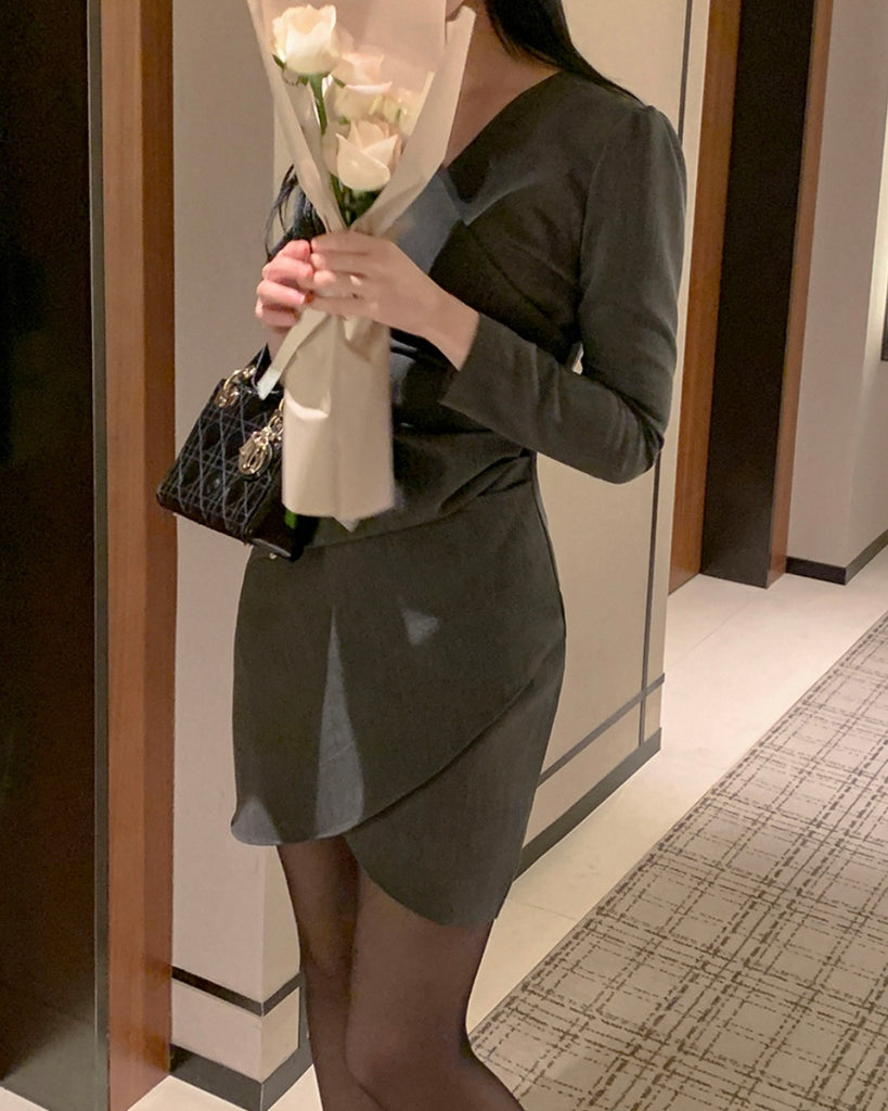 [🍂F/W] Aren Warp Pleated Dress