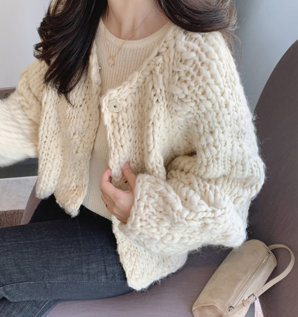 [🍂F/W] 50 Wool Knit Cardigan Handmade