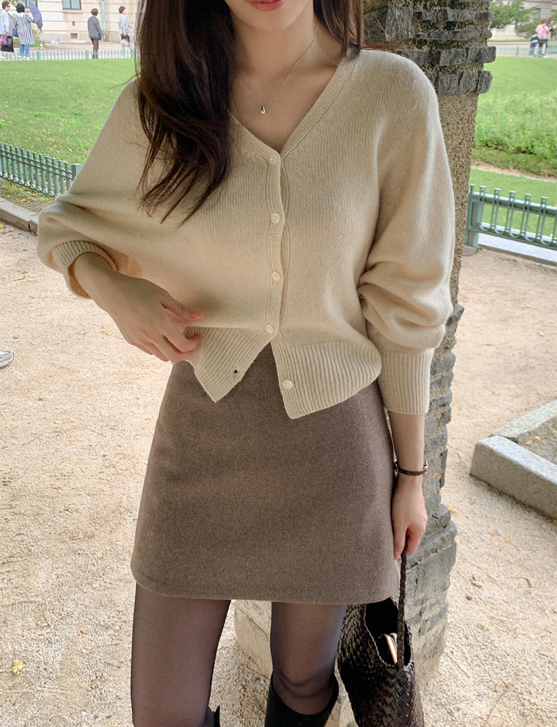 [🍂F/W] Leavoir V-neck Wool Cardigan