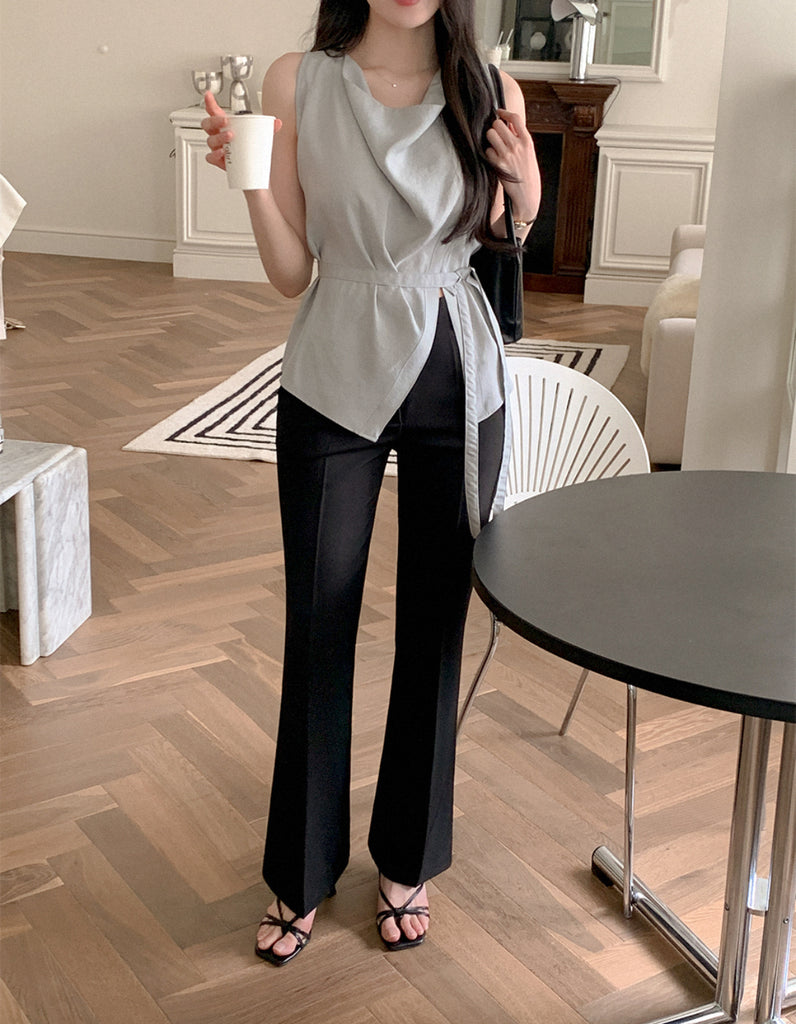 [🌷S/S] Rayon Draped Wrap Blouse
