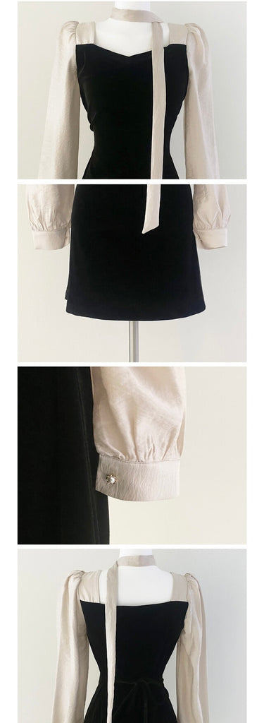 [🍂F/W] Velvet Chiffon Ballet Dress (限量款)