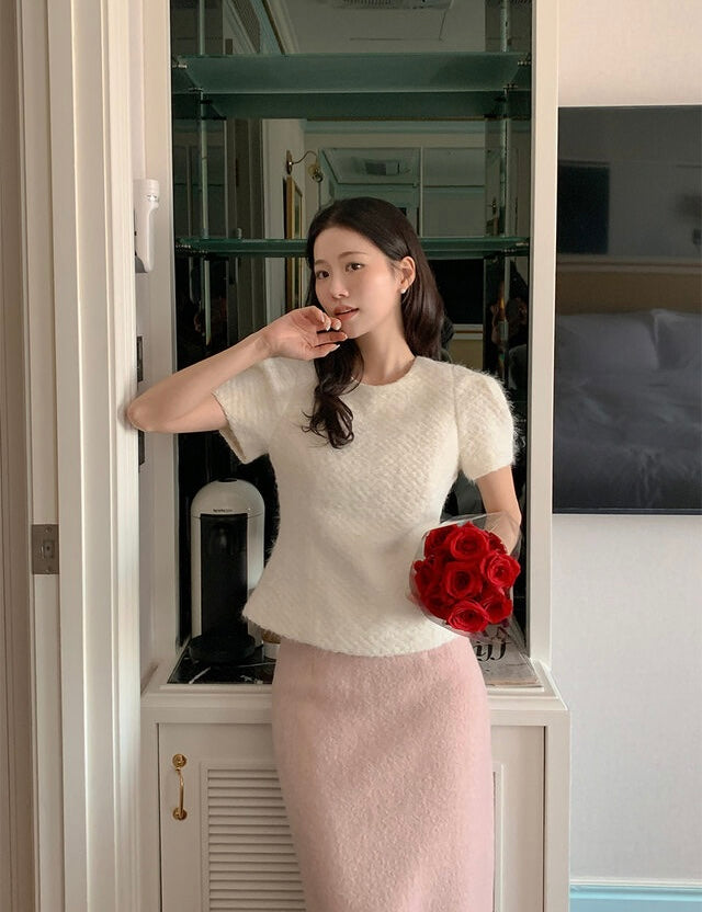 [🍂F/W] Wool H Tweed Long Skirt