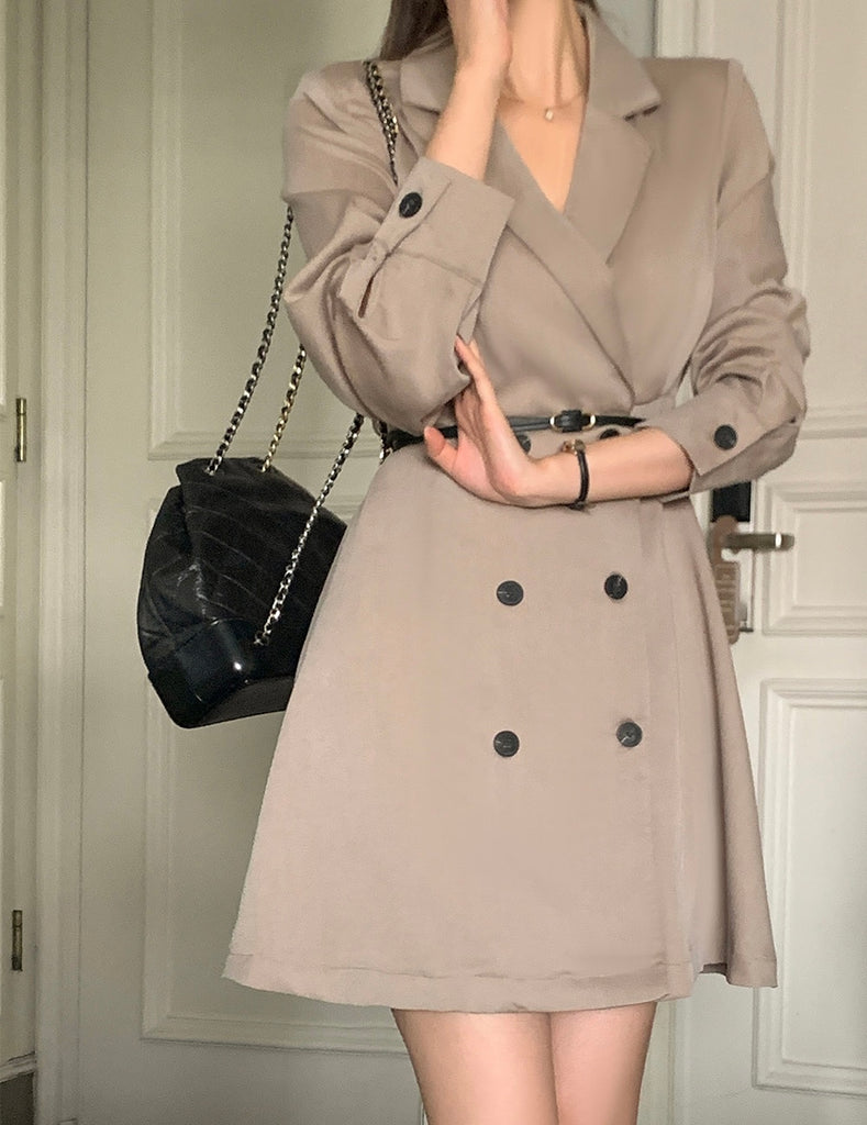 [🍂F/W] Eslin Trench Coat Mini Dress