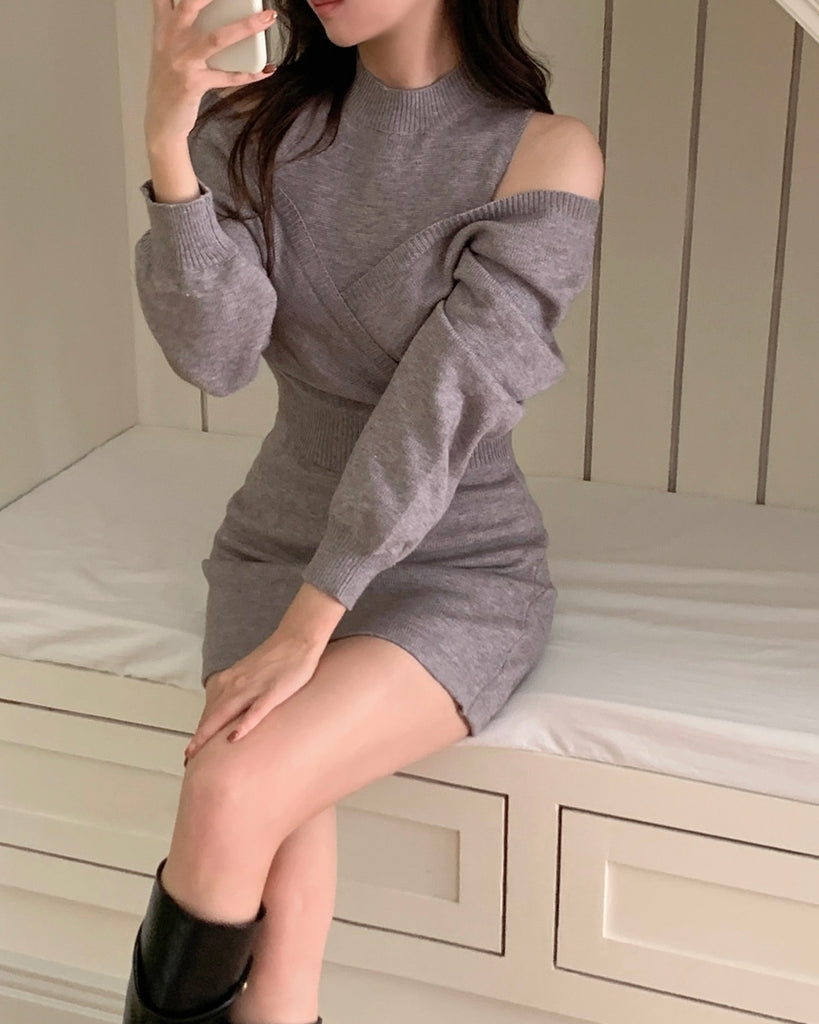[🍂F/W] Knitted Mini Dress Set