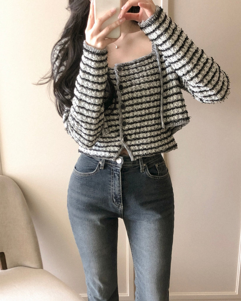 [🍂F/W] Paul Tweed Knitted Cardigan Set
