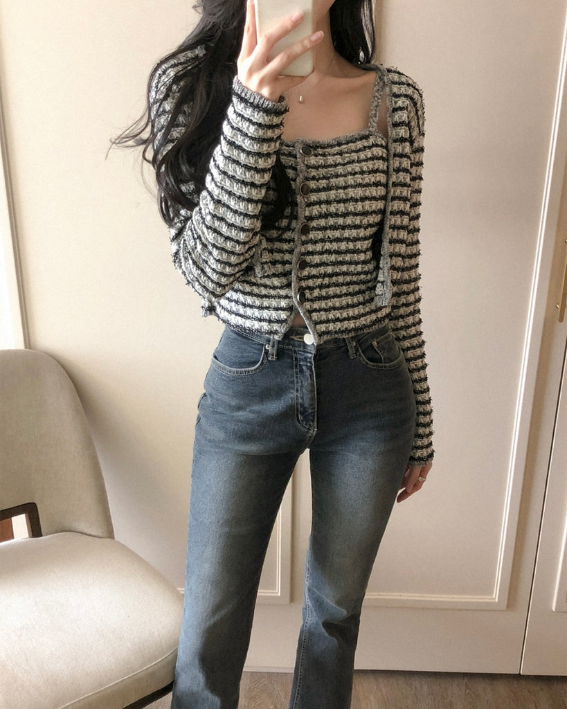 [🍂F/W] Paul Tweed Knitted Cardigan Set
