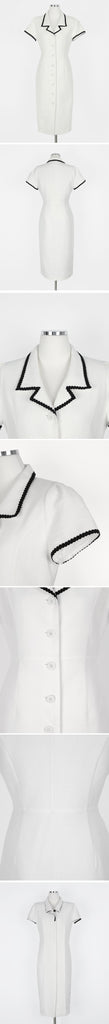 [🕊️SS] Benzel Button Tweed Dress🖤Premium
