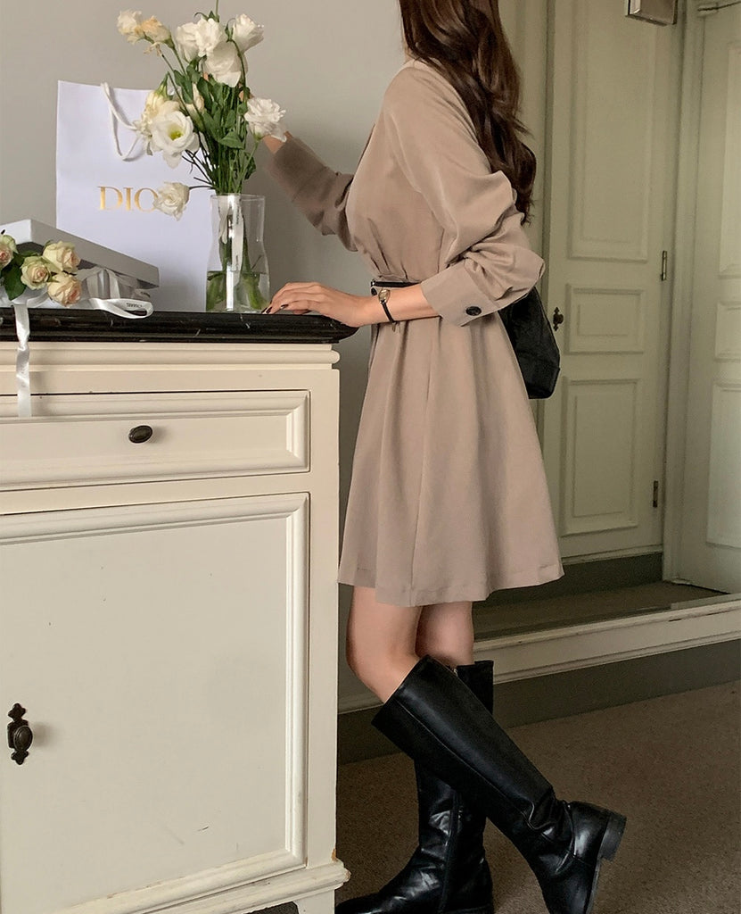 [🍂F/W] Eslin Trench Coat Mini Dress