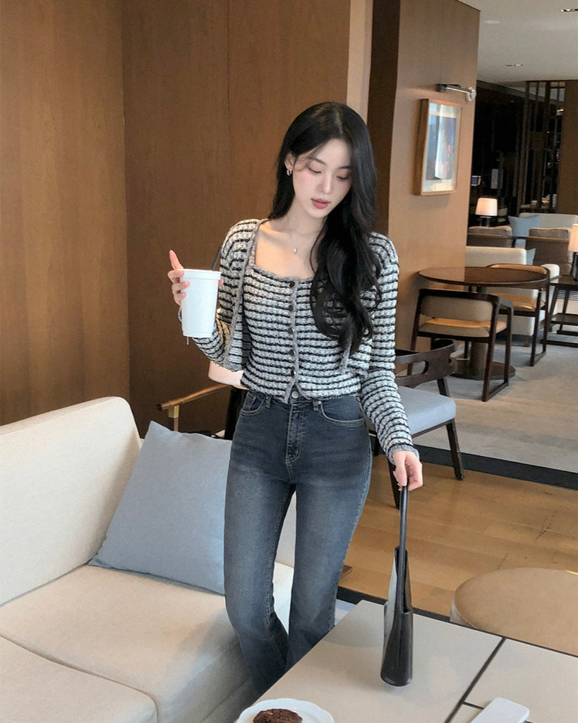 [🍂F/W] Paul Tweed Knitted Cardigan Set