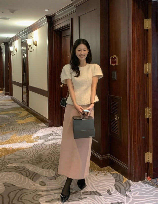 [🍂F/W] Wool H Tweed Long Skirt