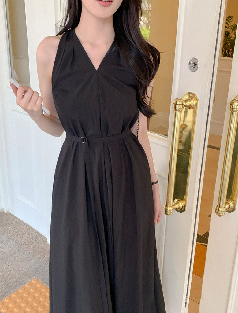 [🌷S/S] Angela V-neck Nylon Long Dress