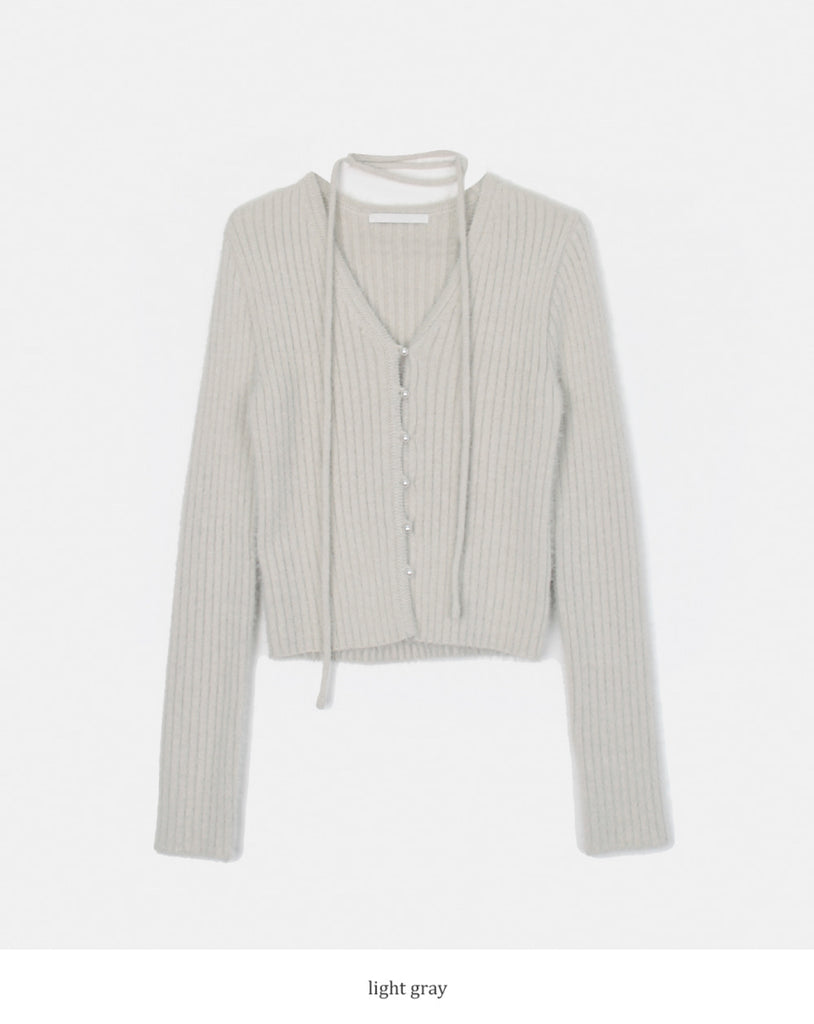 [🍂F/W] Holiday Pearl Wool Cardigan