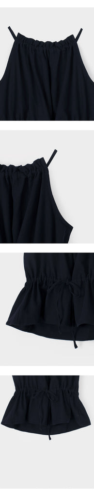 [🕊️SS] Rose Linen Halter-neck Vest