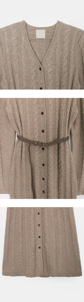 [🍂F/W] Twisted Flower Knitting Ops(附腰帶)