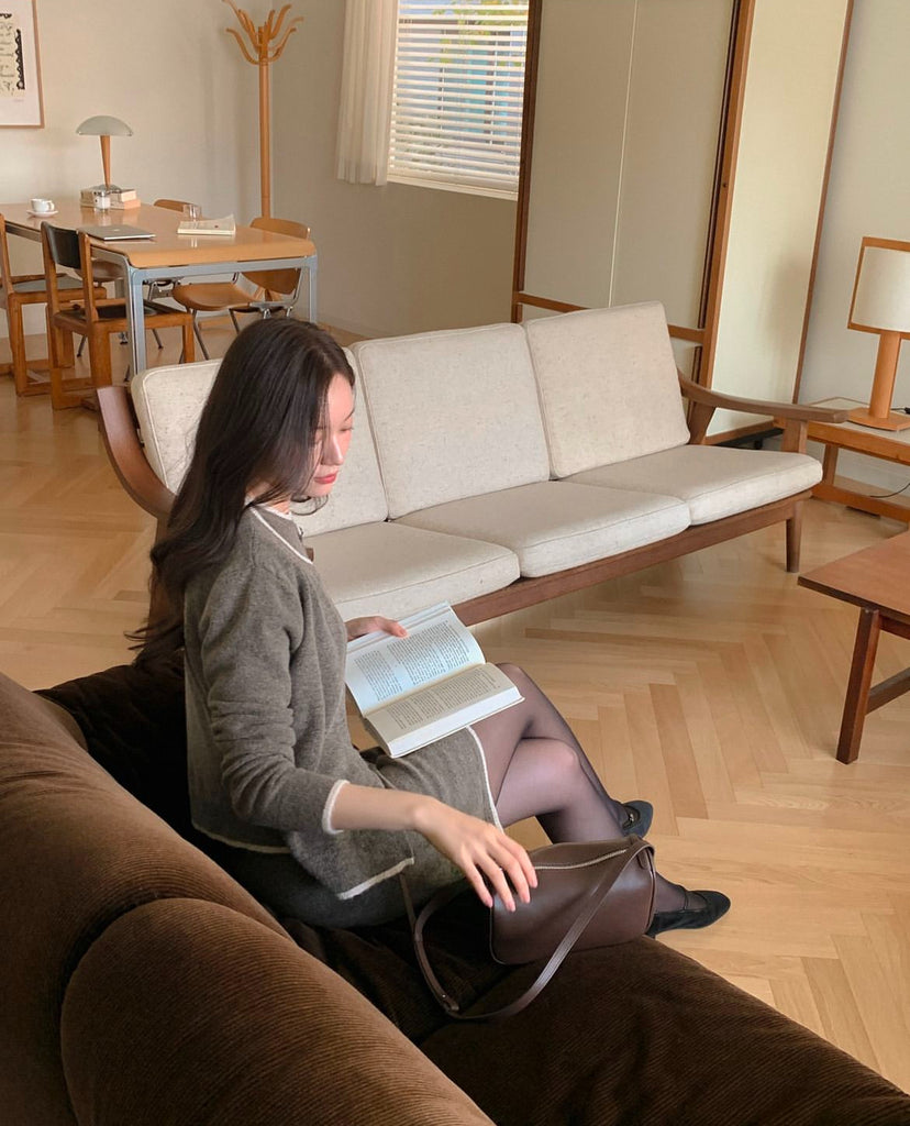 [🍂F/W] Knit + Cardigan + Skirt Set