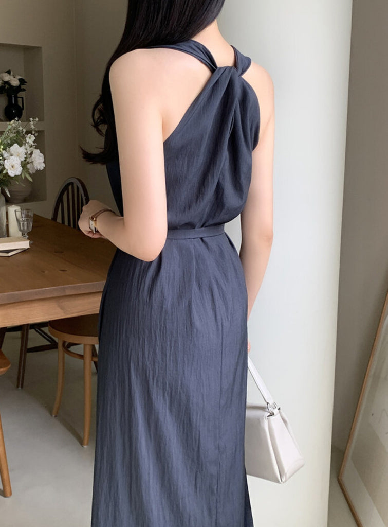 [🌷S/S] Angela V-neck Nylon Long Dress