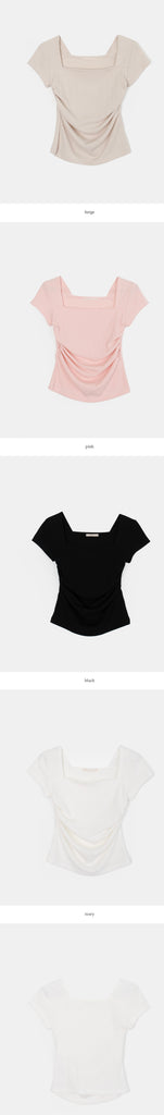 [🌷S/S] Square Pleated Tee