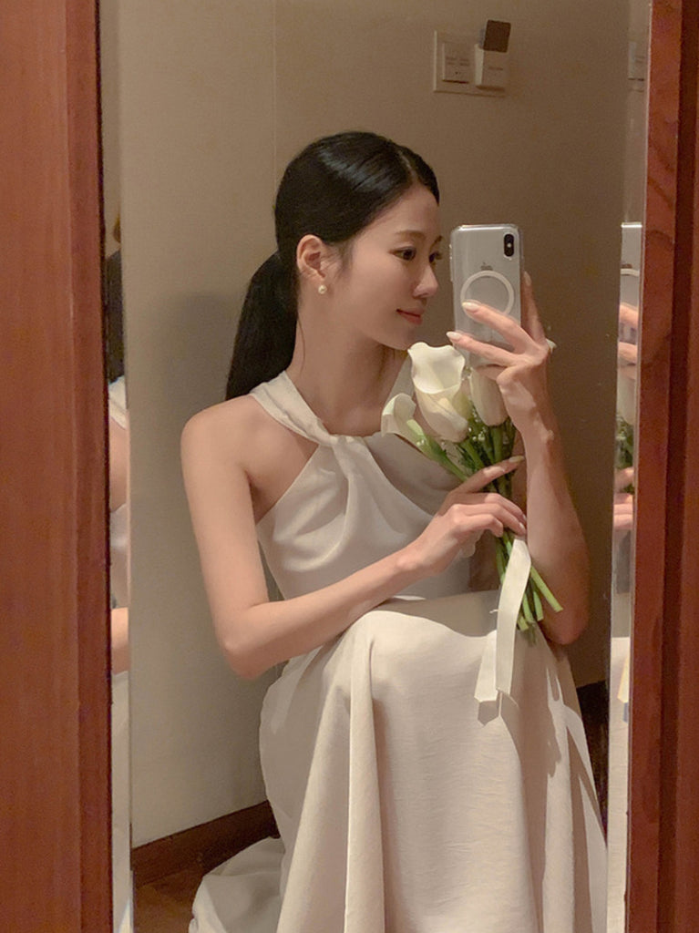 Lante Halter-neck Flared Dress