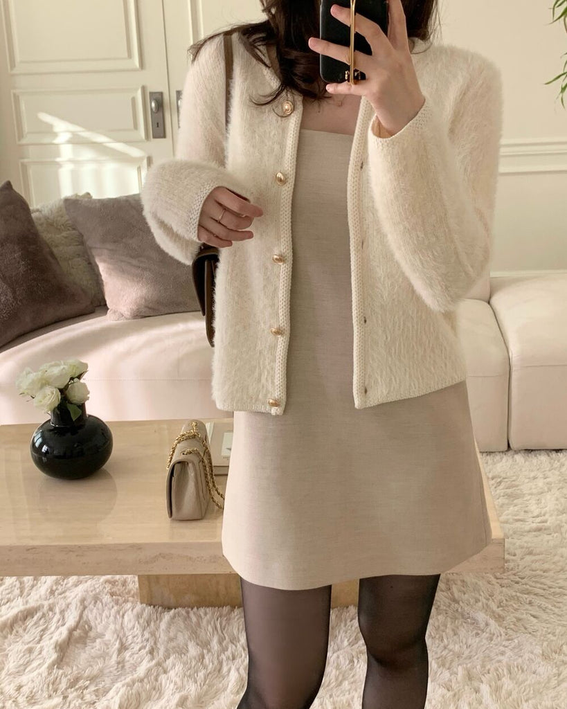 [🍂F/W] Gold Button Wool Cardigan