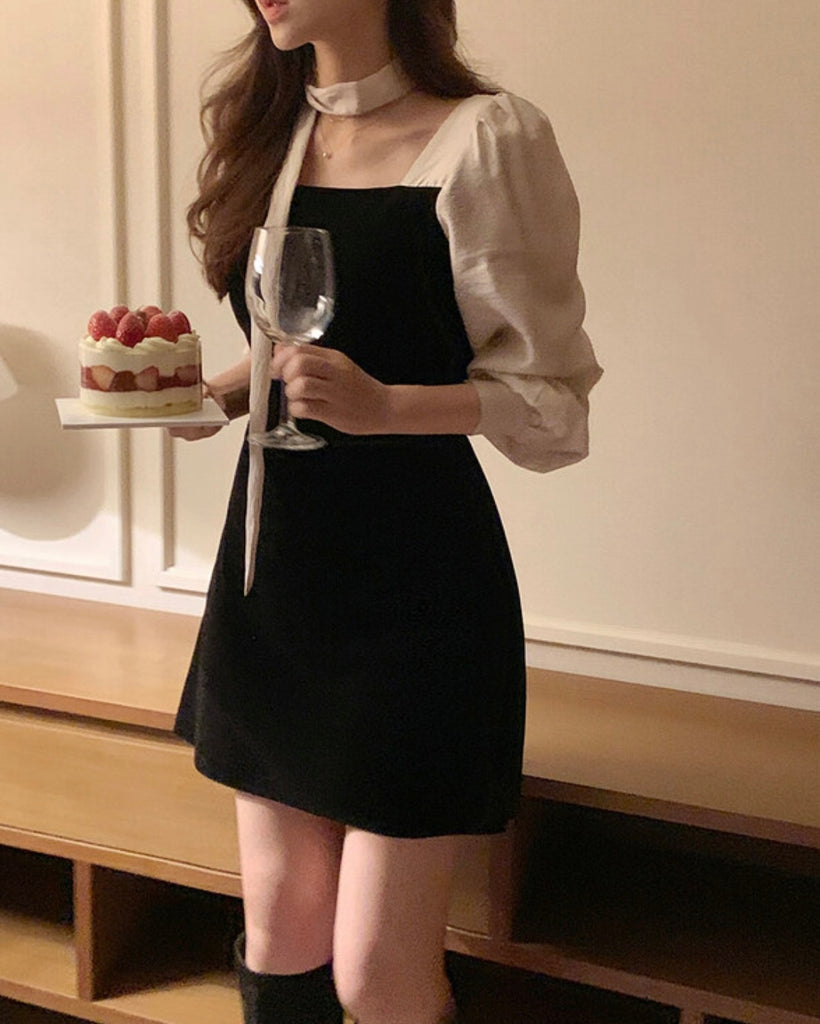 [🍂F/W] Velvet Chiffon Ballet Dress (限量款)