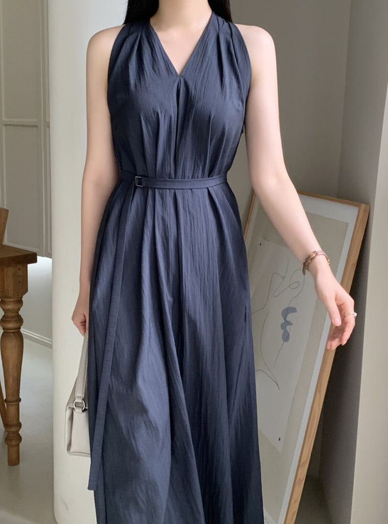 [🌷S/S] Angela V-neck Nylon Long Dress