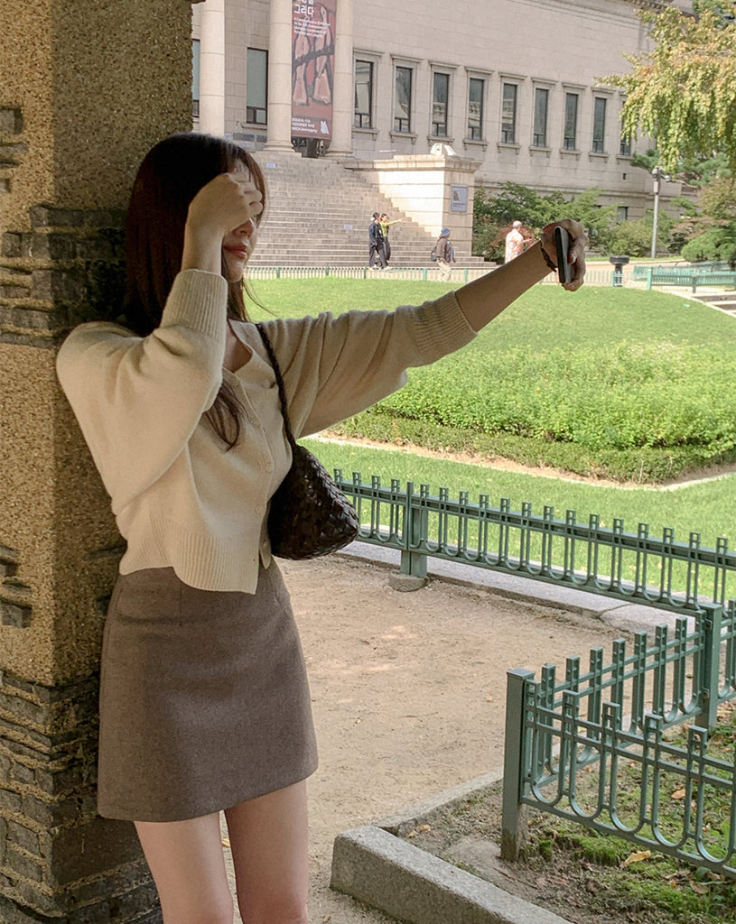 [🍂F/W] Leavoir V-neck Wool Cardigan