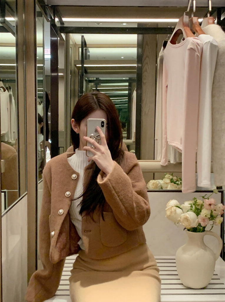 [🍂F/W] Fosley 60 Wool Bouclé Fur Jacket