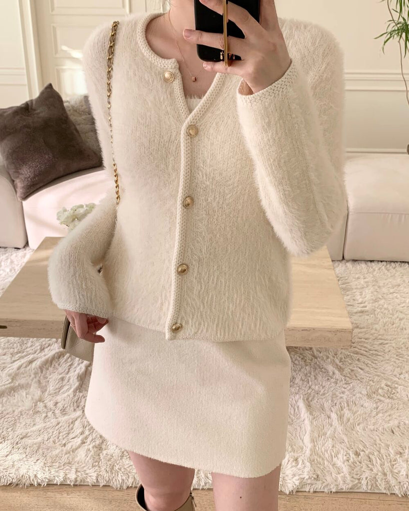 [🍂F/W] Gold Button Wool Cardigan