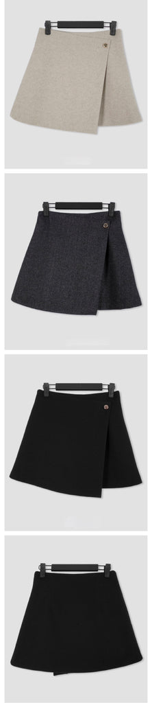 [🍂F/W] Golden Wool Warp Mini Skirt