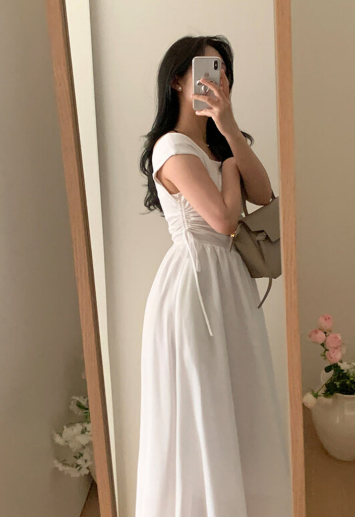 [🕊️SS] Shirring Long Flare Dress