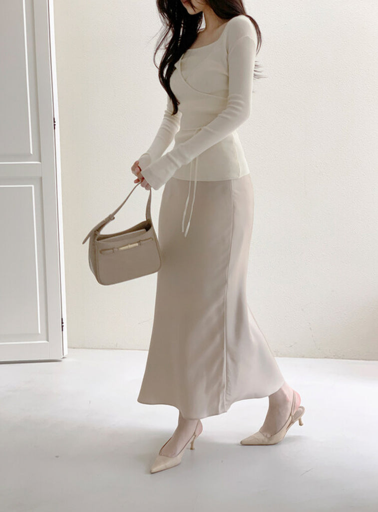 [🍂F/W] Ane Cotton Wrap Knit Set (Vest+CD)